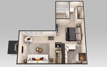 Efficiency 0 Bedroom 1 Bath 54212 floor plan